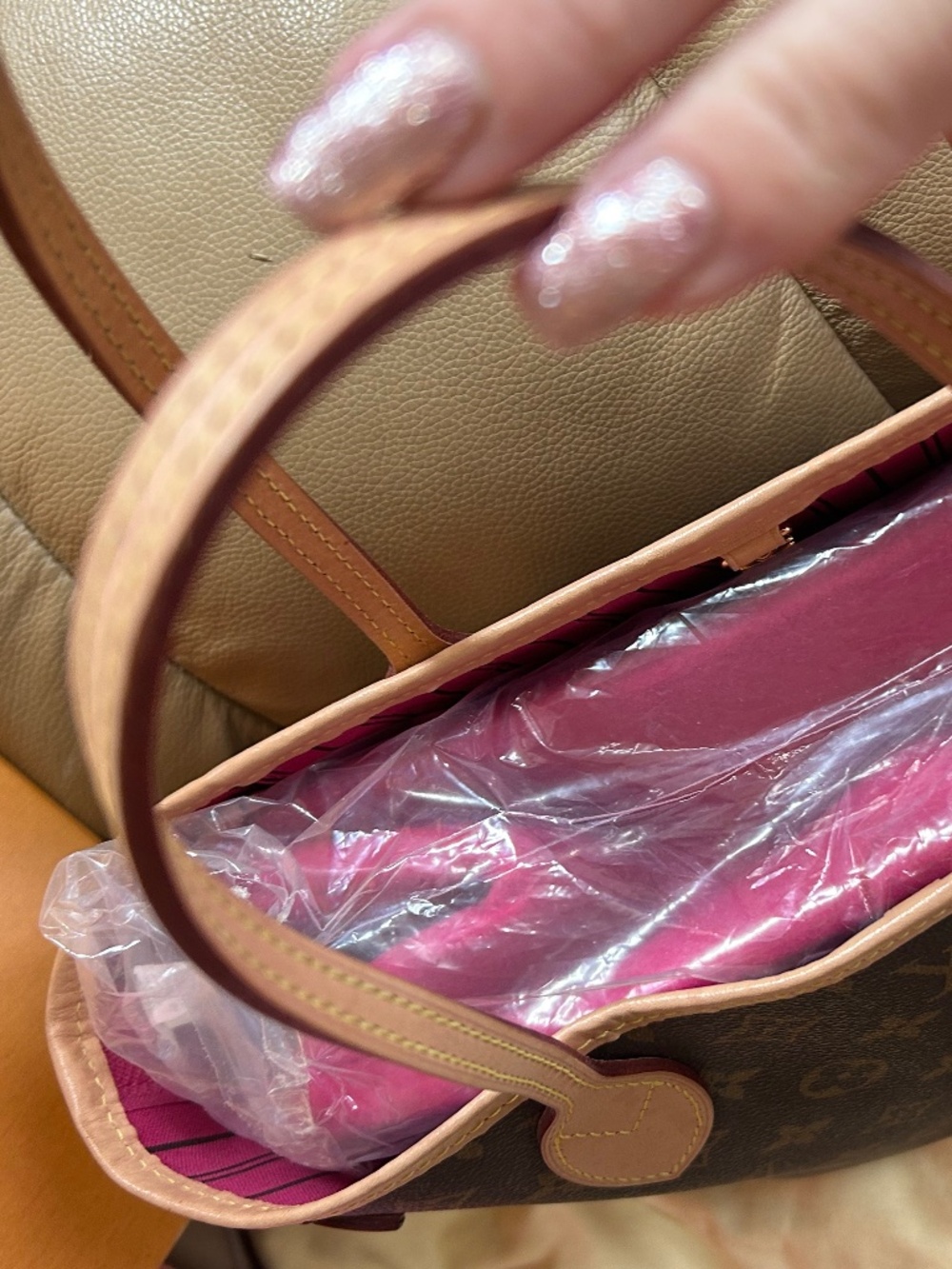 PRISTINE RARE💗 LV Neverfull Set PM PIVIONE💗 - Picture 8 of 16